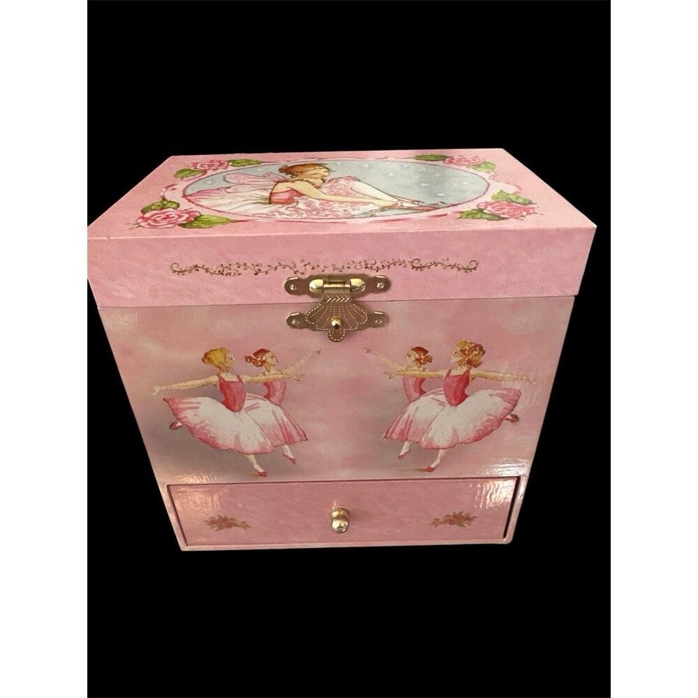 Enchantmints B1018 Ballerina Music Jewelry Box Swam Lake 2006 4Separated Drawers